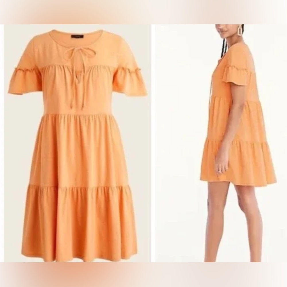 J.Crew Broken-In Jersey Tiered Mini Dress XL